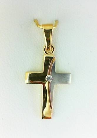 Kreuz Anhänger Bicolor